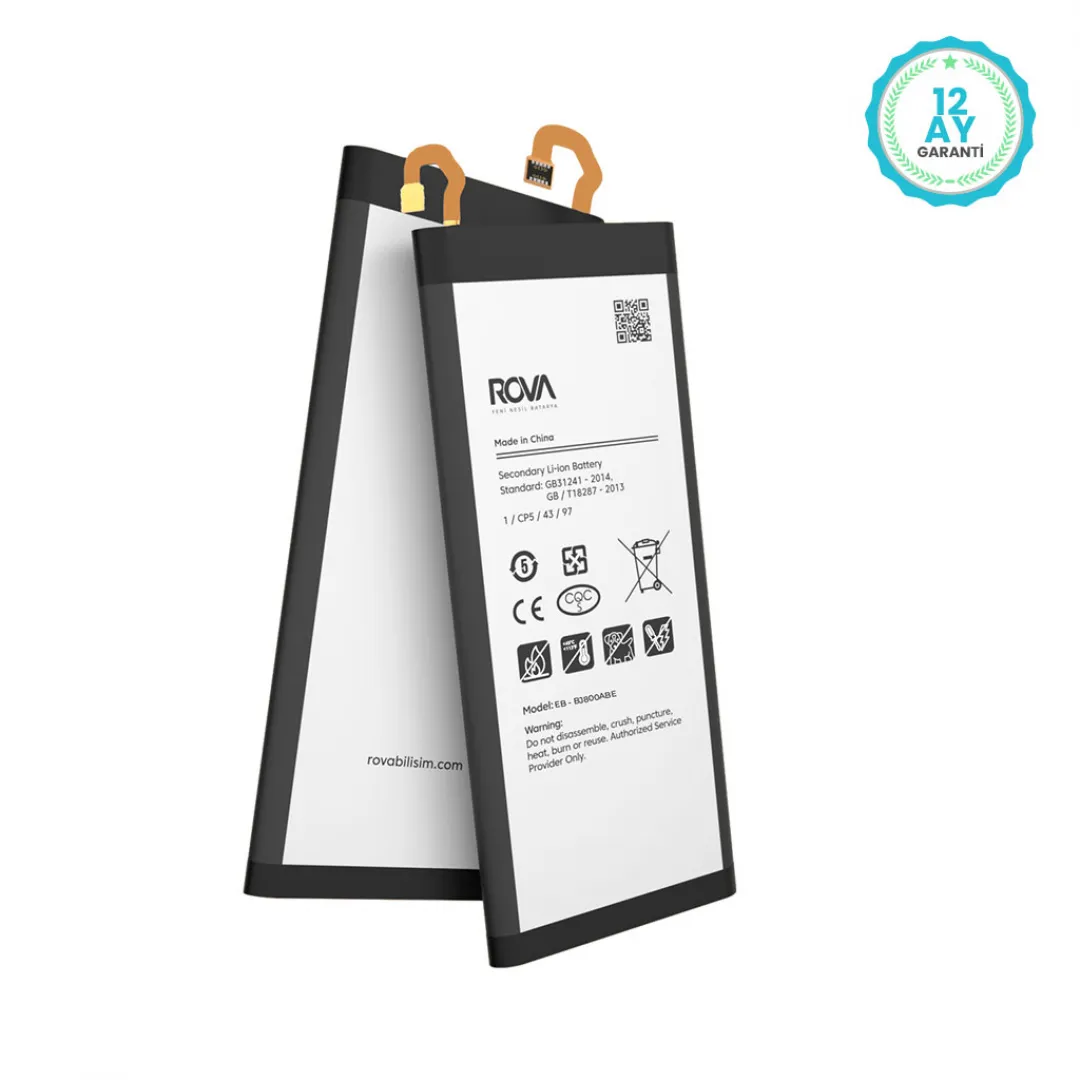 Rova Samsung J8 SM-J800 Batarya Pil 3000 mAh - 2
