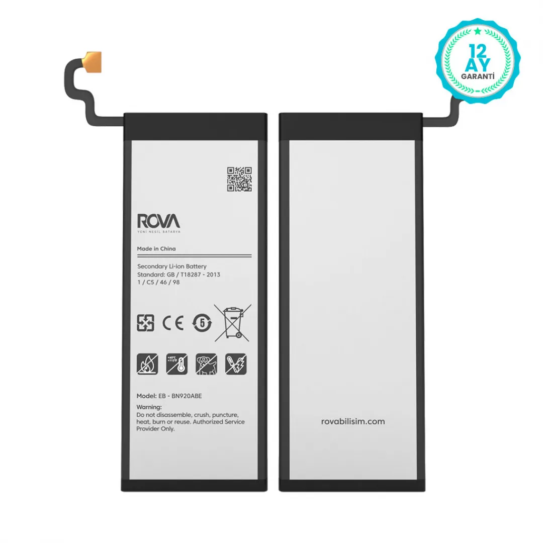 Rova Samsung Note 5 SM-N920 Batarya Pil 3000 mAh - 3