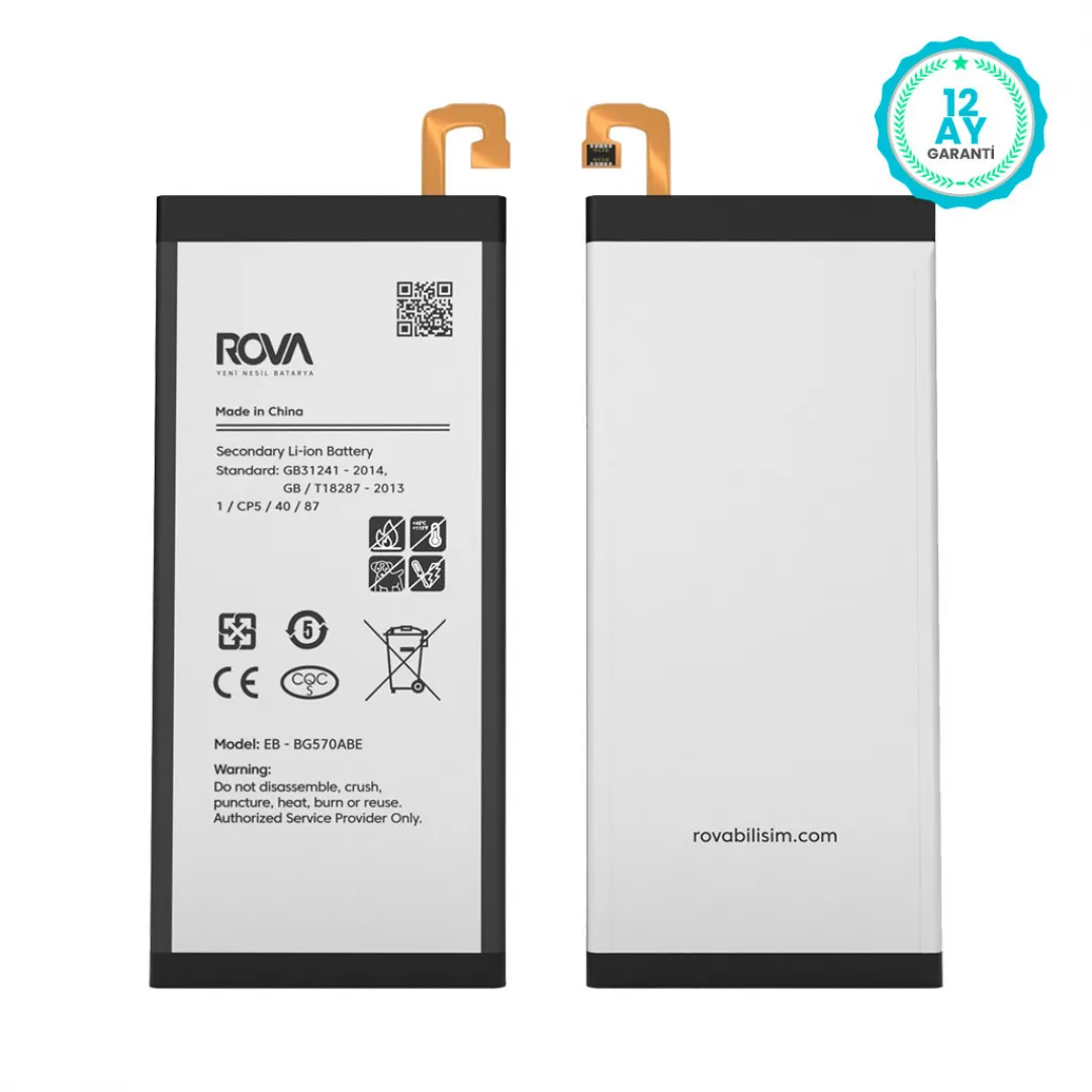 Rova Samsung On5 SM-G5700 Batarya Pil 2500 mAh - 3