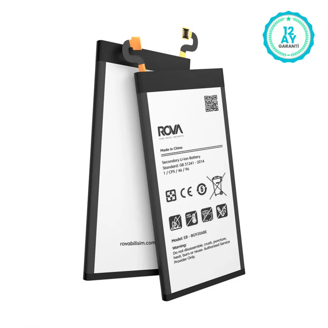 Rova Samsung S6 SM-G920 Batarya Pil 2550 mAh - 2