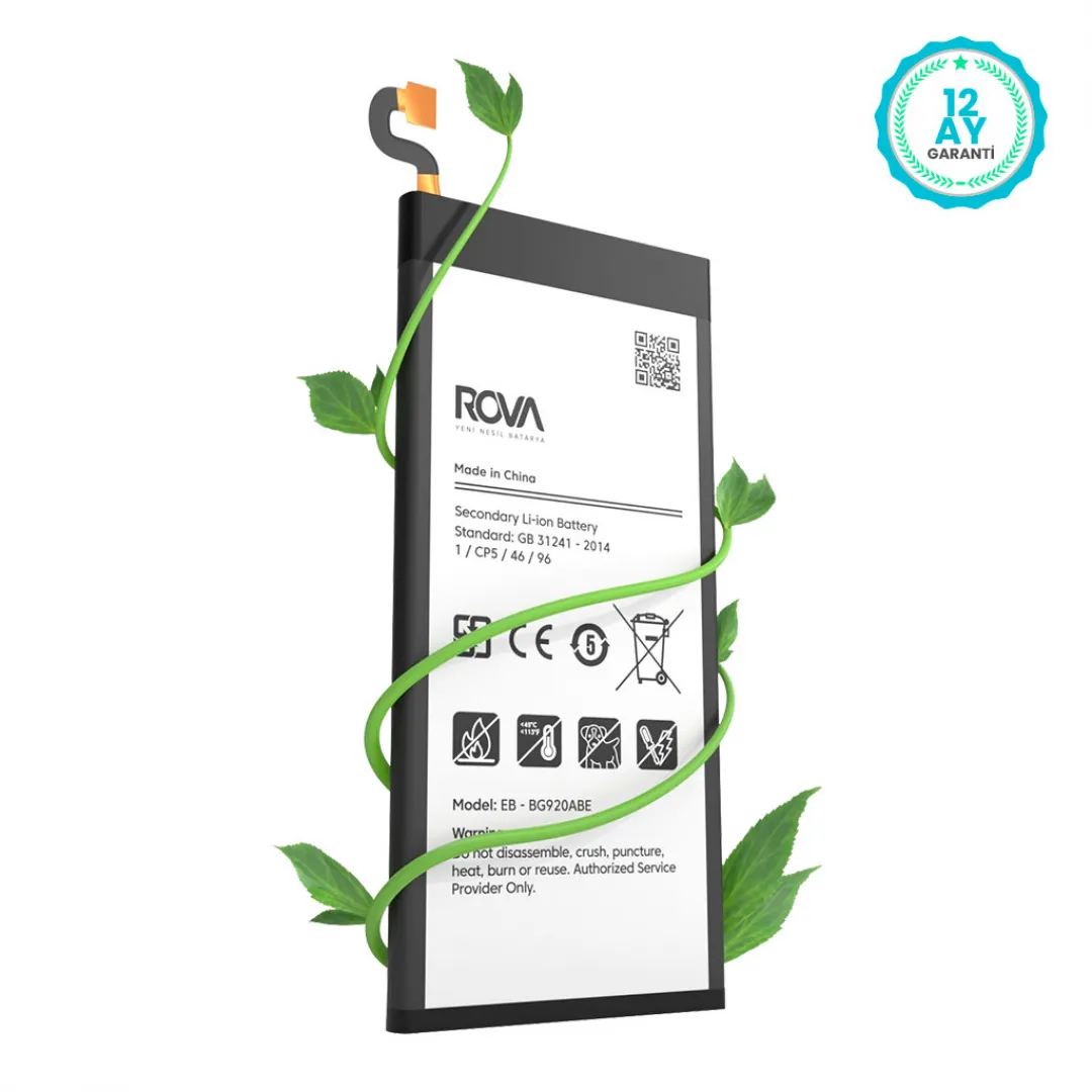 Rova Samsung S6 SM-G920 Batarya Pil 2550 mAh - 4