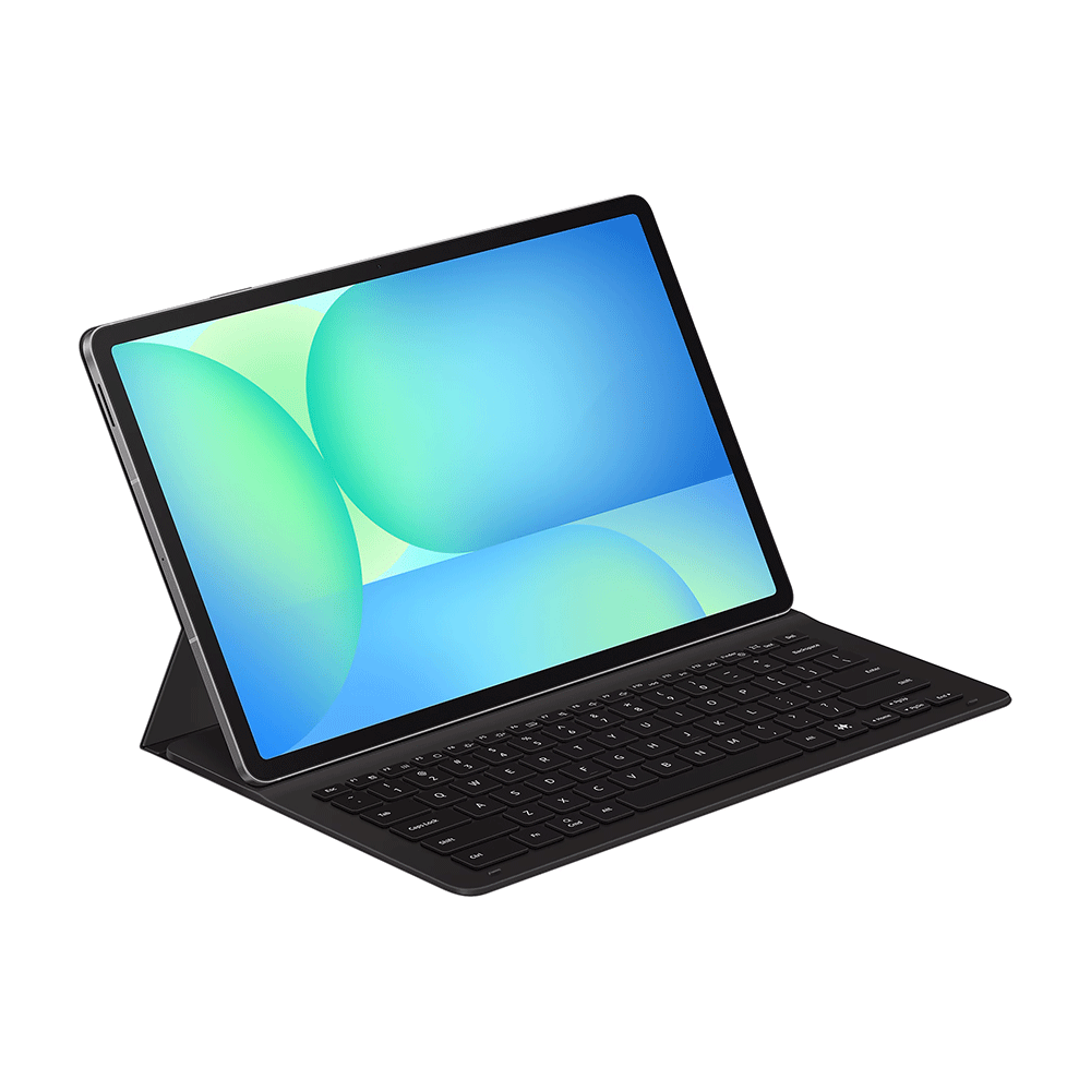 Samsung Tab S10 FE+ İnce Klavyeli Kılıf (Galaxy AI) - Siyah
