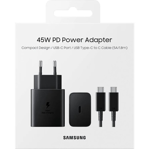 Samsung Type C Süper Hızlı Şarj Cihazı (45W) - Siyah - 2