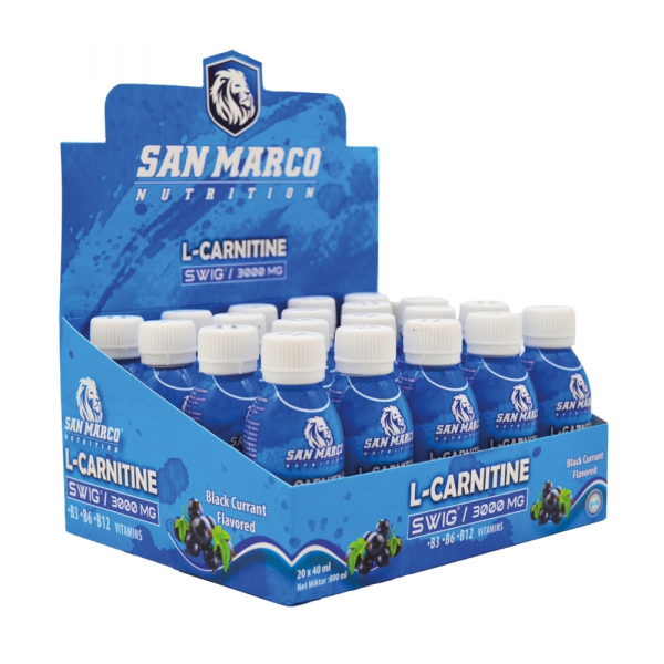 Sanmarco L-Karnitin Swig 3000 Mg Siyah Frenk Üzümü 20 Ampül