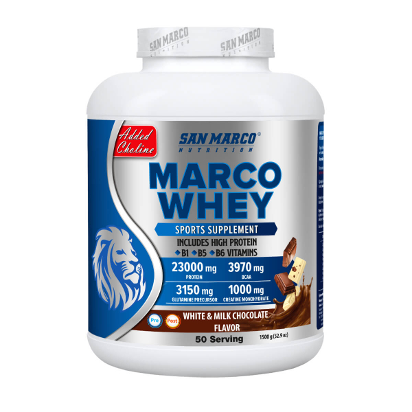 Sanmarco Marco Whey Protein Çikolata - Beyaz Çikolata 1500 Gr