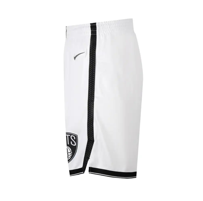 Nike AJ5583-100 NBA Brooklyn Nets Swingman Erkek Şort Beyaz - 2