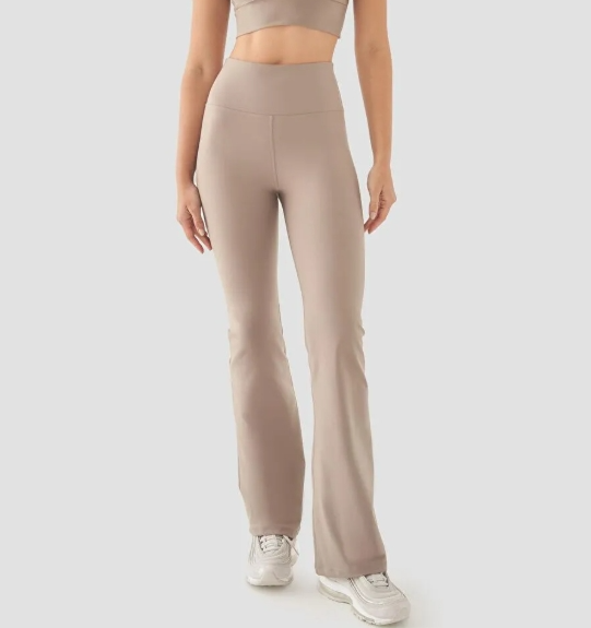 Superstacy Bej Yüksek Bel Taş Rengi Spor Tayt