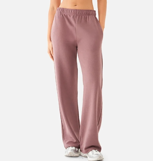 Superstacy Pembe Amelia Flare Geniş Paça Koyu Gül Eşofman Altı