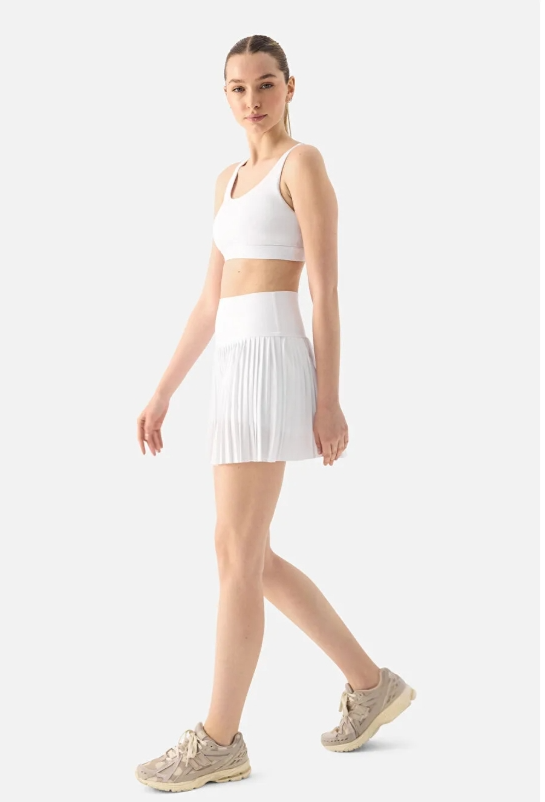 Superstacy Elira Pilili Beyaz Tenis Eteği - 2