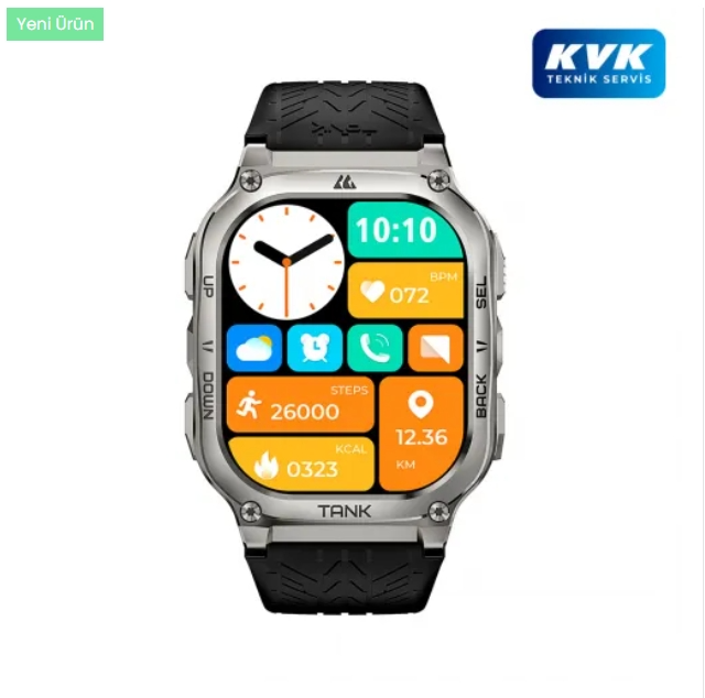 Kospet Tank M3 Smart Watch - Gri - KVK Teknik Servis Garantili