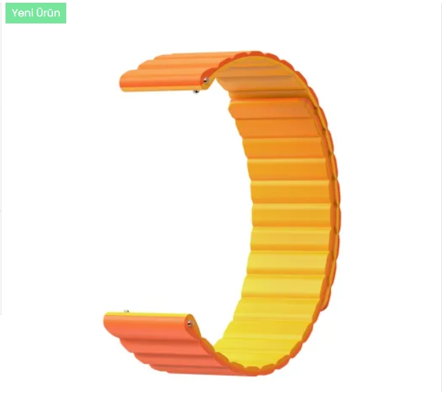 Kospet Tank M2/T2/M3/T3 Çift Taraflı Mıknatıslı 22mm Kordon - Sarı/Turuncu