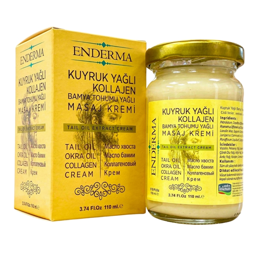 Kuyruk Yağlı Kollajen Bamya Tohumu Yağlı Masaj Kremi 110ml