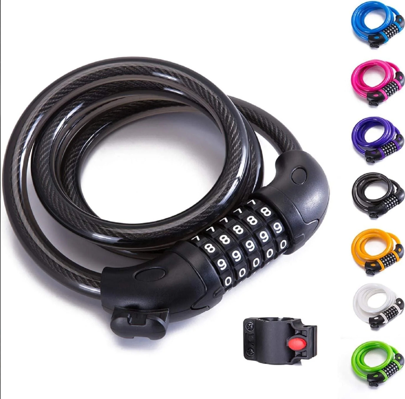 Şifreli Bisiklet Scooter Kilidi 5 Haneli Kod Şifreli Motosiklet Kiliti Pvc Paslanmaz