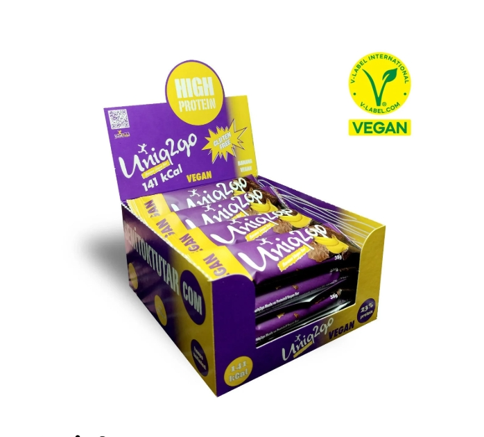 Banana Vegan Protein Bar 38g x 16 Pieces