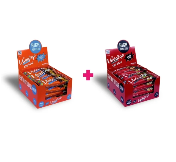 ChocoLight Portakallı Proteinli Bar 40g 16 adet + Chocodark Fındıklı Proteinli Bar 38g 16 adet (32 Adet)