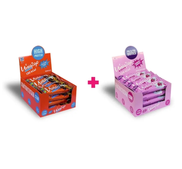 ChocoLight Portakallı Proteinli Bar 40g 16 adet + Tatlı&Ekşi Proteinli Bar 38g 16 adet (32 Adet)