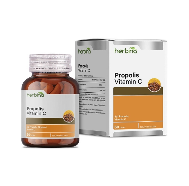 Herbina HERBİNA PROPOLİS VİTAMİN C 60 TABLET