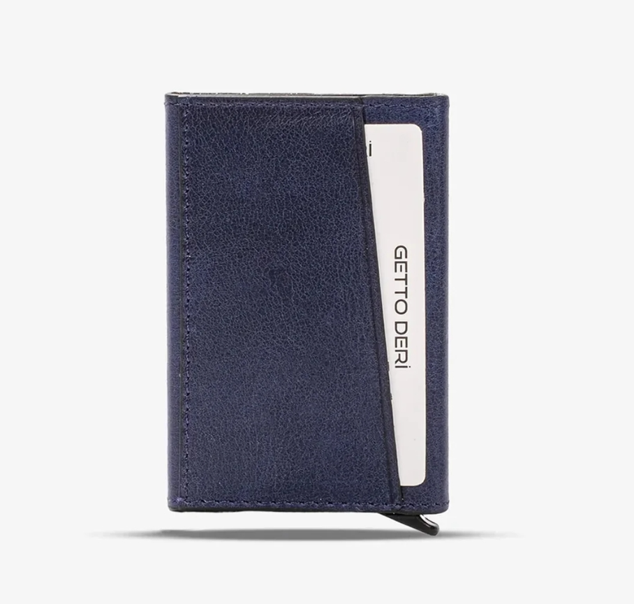 Hype Click Mekanizmalı Hakiki Deri Kartlık