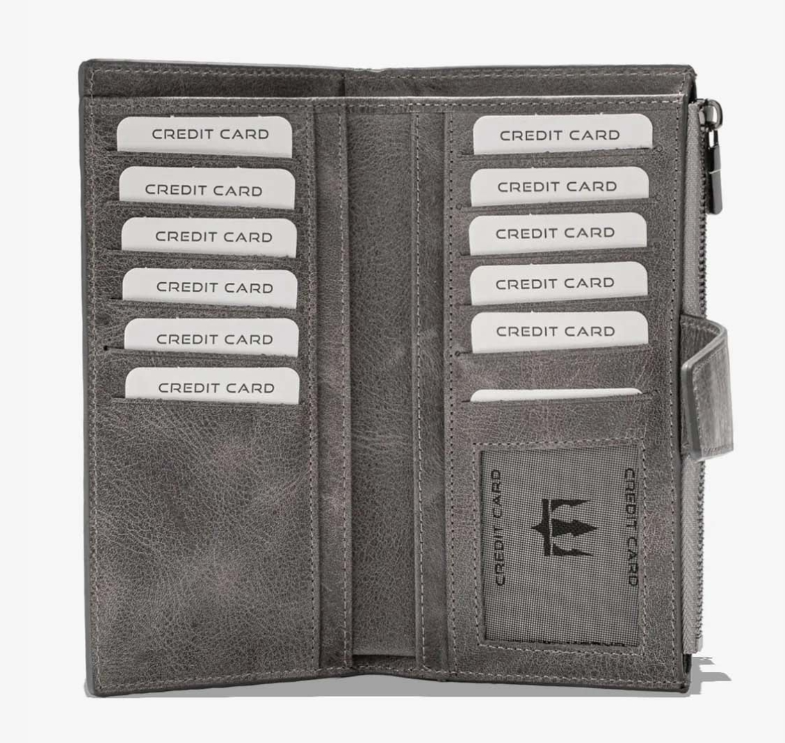 GETTO DERI Zoe Telefon Hazneli Hakiki Deri Cüzdan