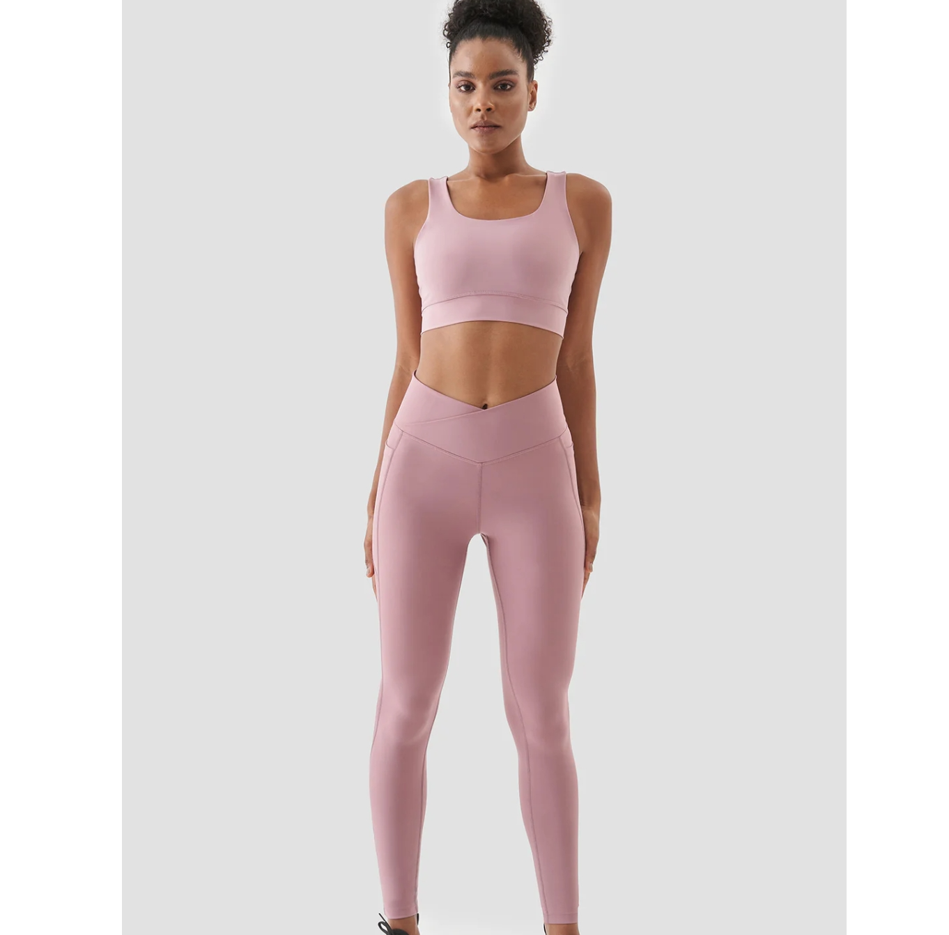 Superstacy Adele V Bel Detaylı Toparlayıcı Gül Spor Tayt - 2