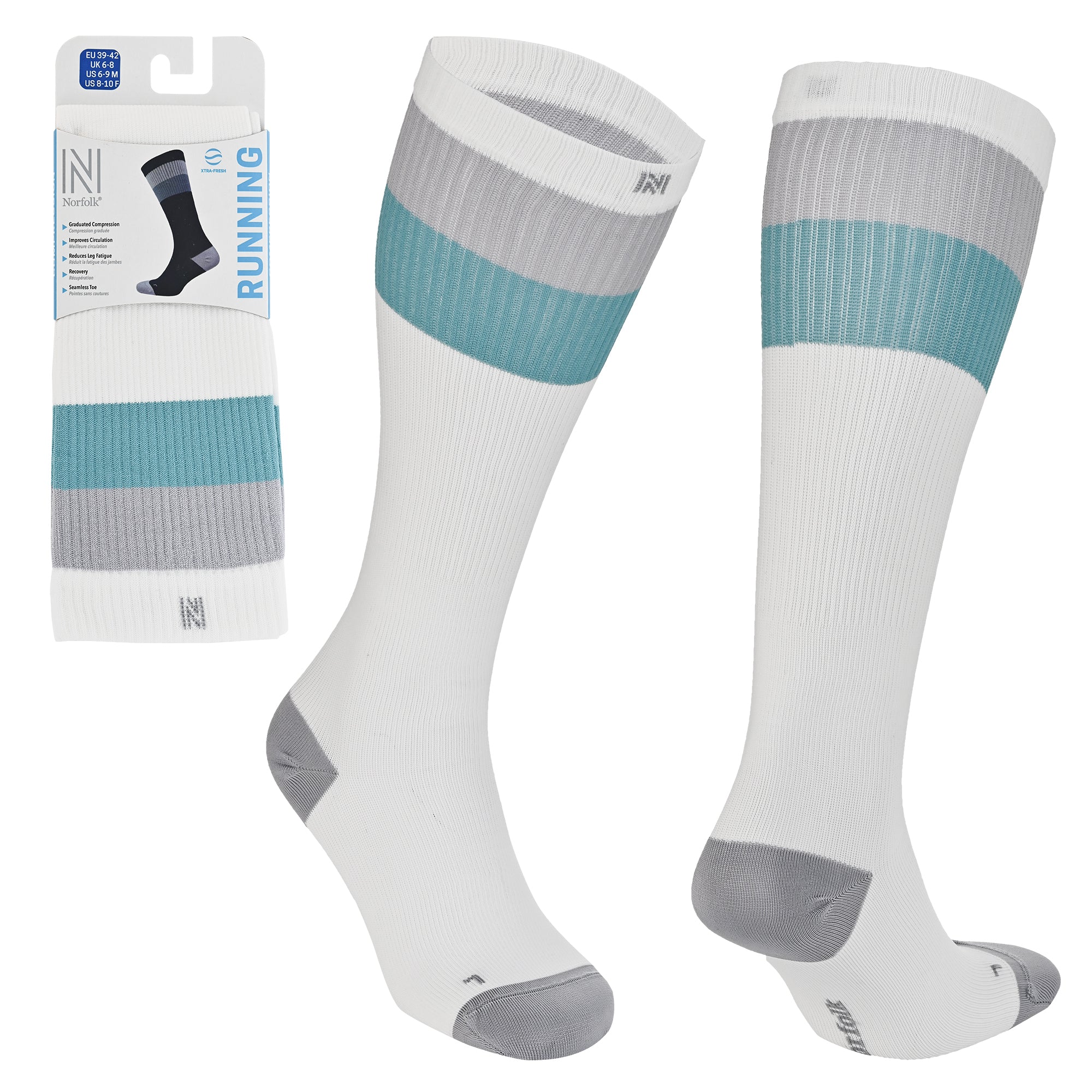 SEVILLA Gelişmiş Nem Kontrollü Light Compression Profesyonel Koşu Çorabı - Beyaz - 3