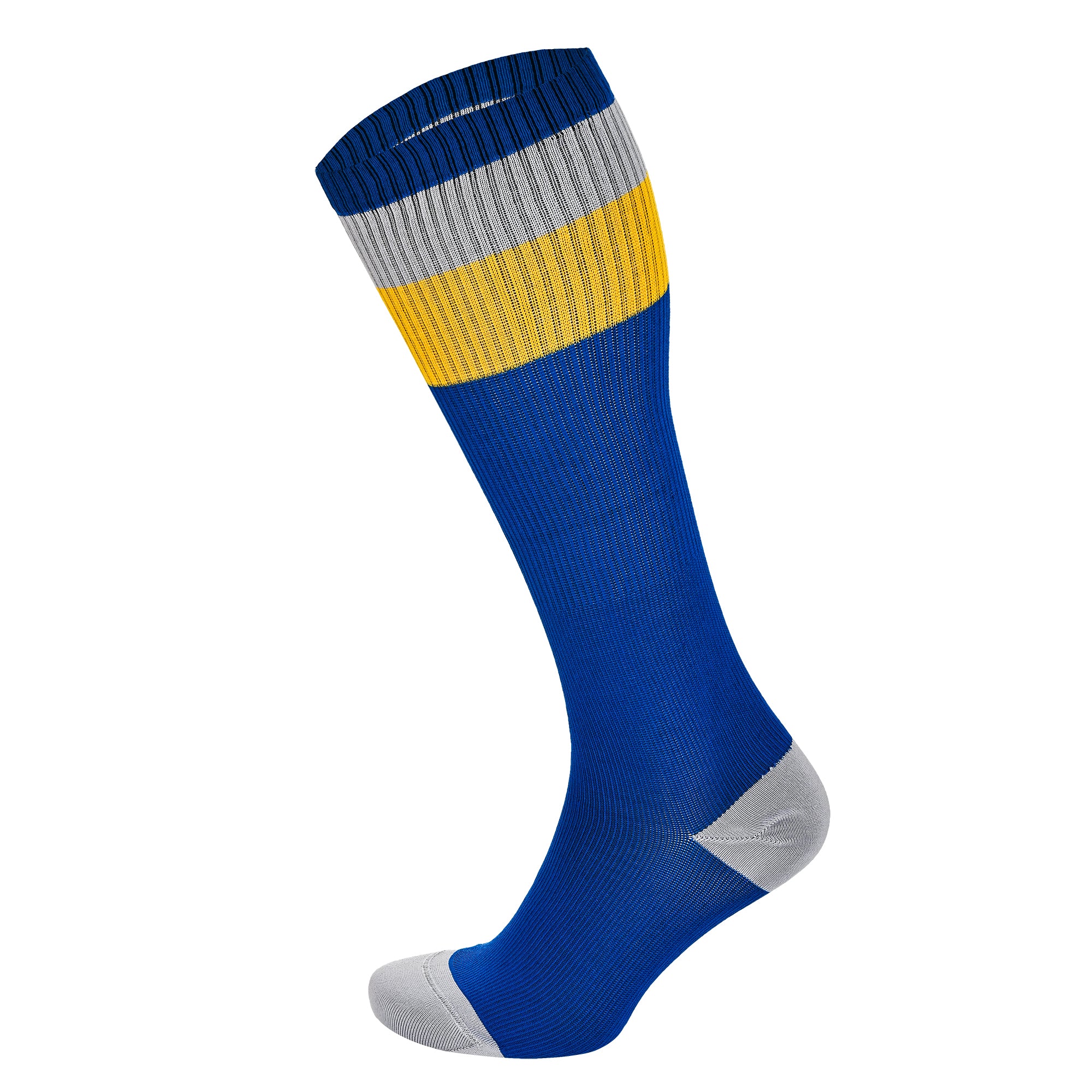 SEVILLA Gelişmiş Nem Kontrollü Light Compression Profesyonel Koşu Çorabı - Lacivert/Sarı - 8