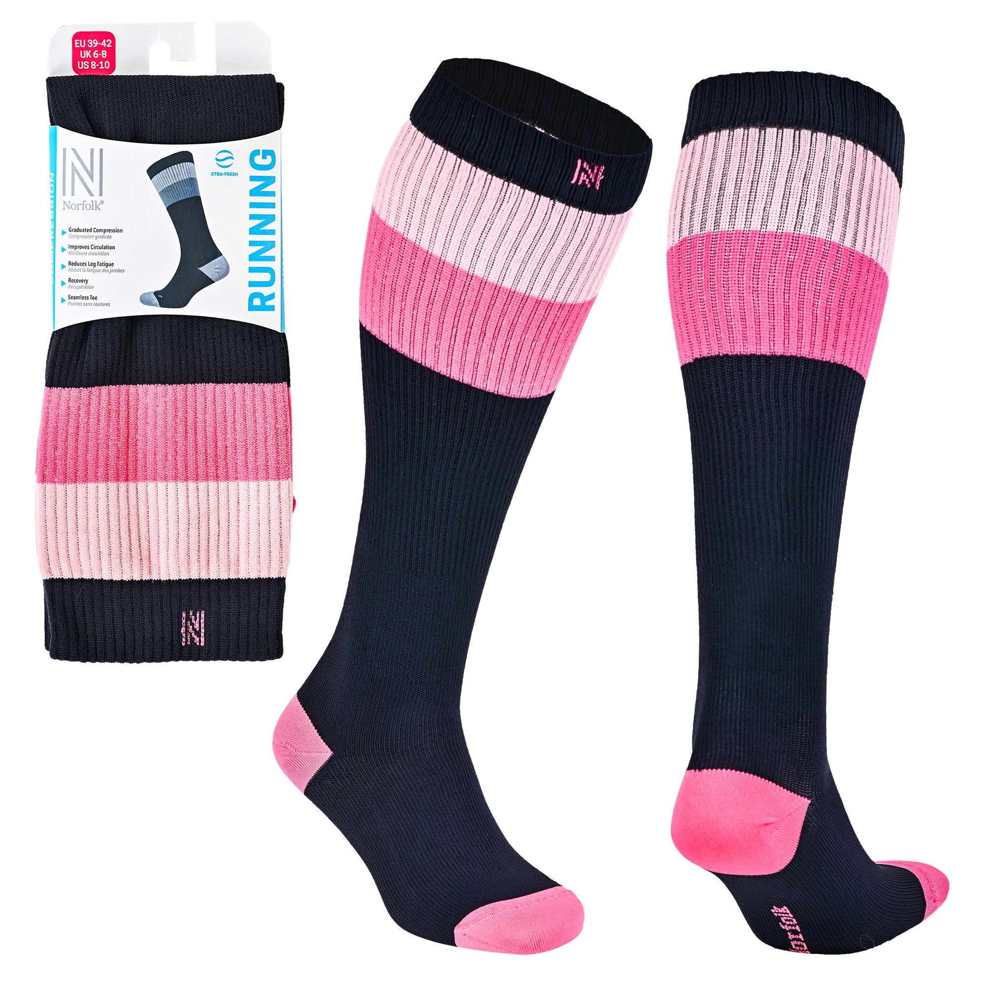 SEVILLA Gelişmiş Nem Kontrollü Light Compression Profesyonel Koşu Çorabı - Pembe - 3