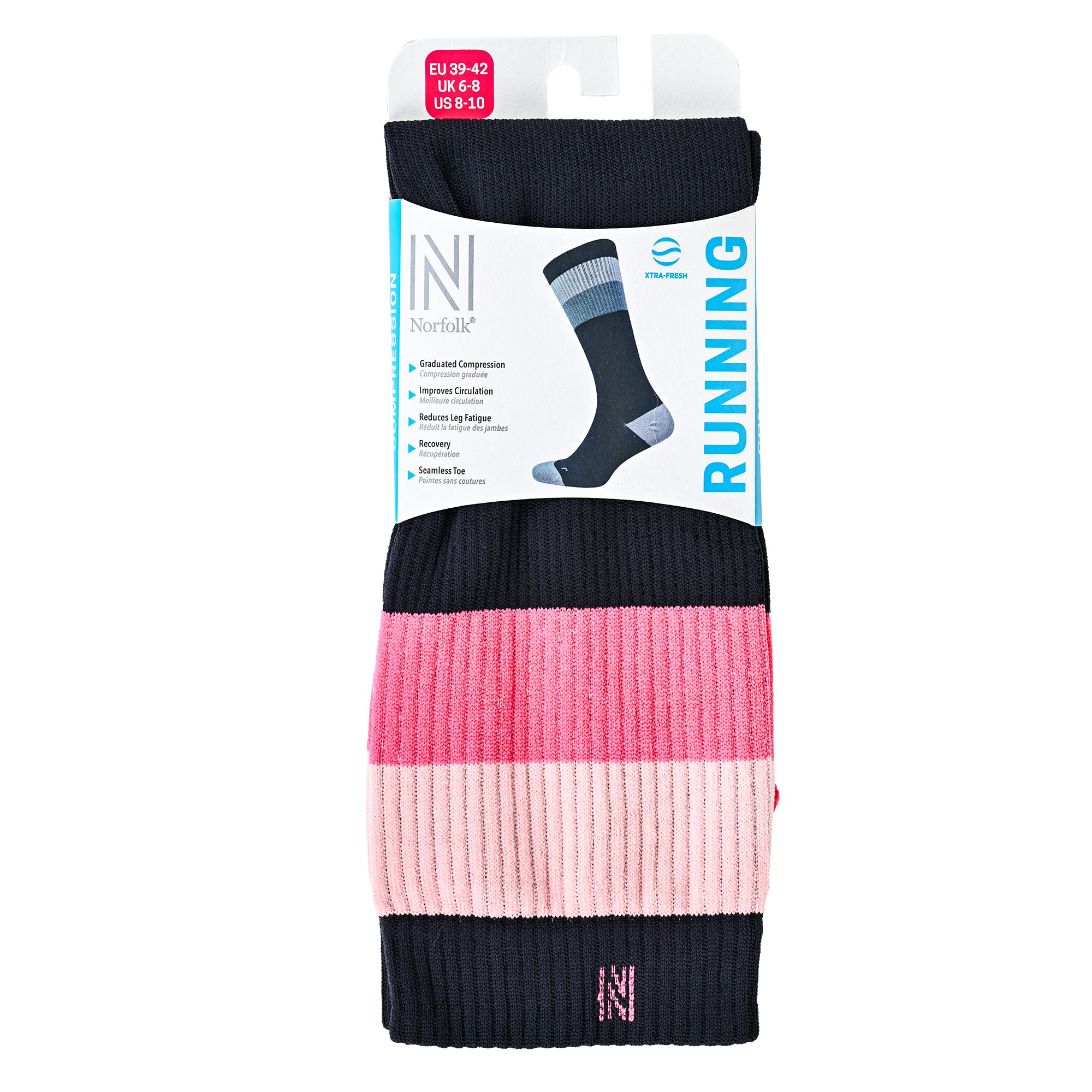 SEVILLA Gelişmiş Nem Kontrollü Light Compression Profesyonel Koşu Çorabı - Pembe - 6