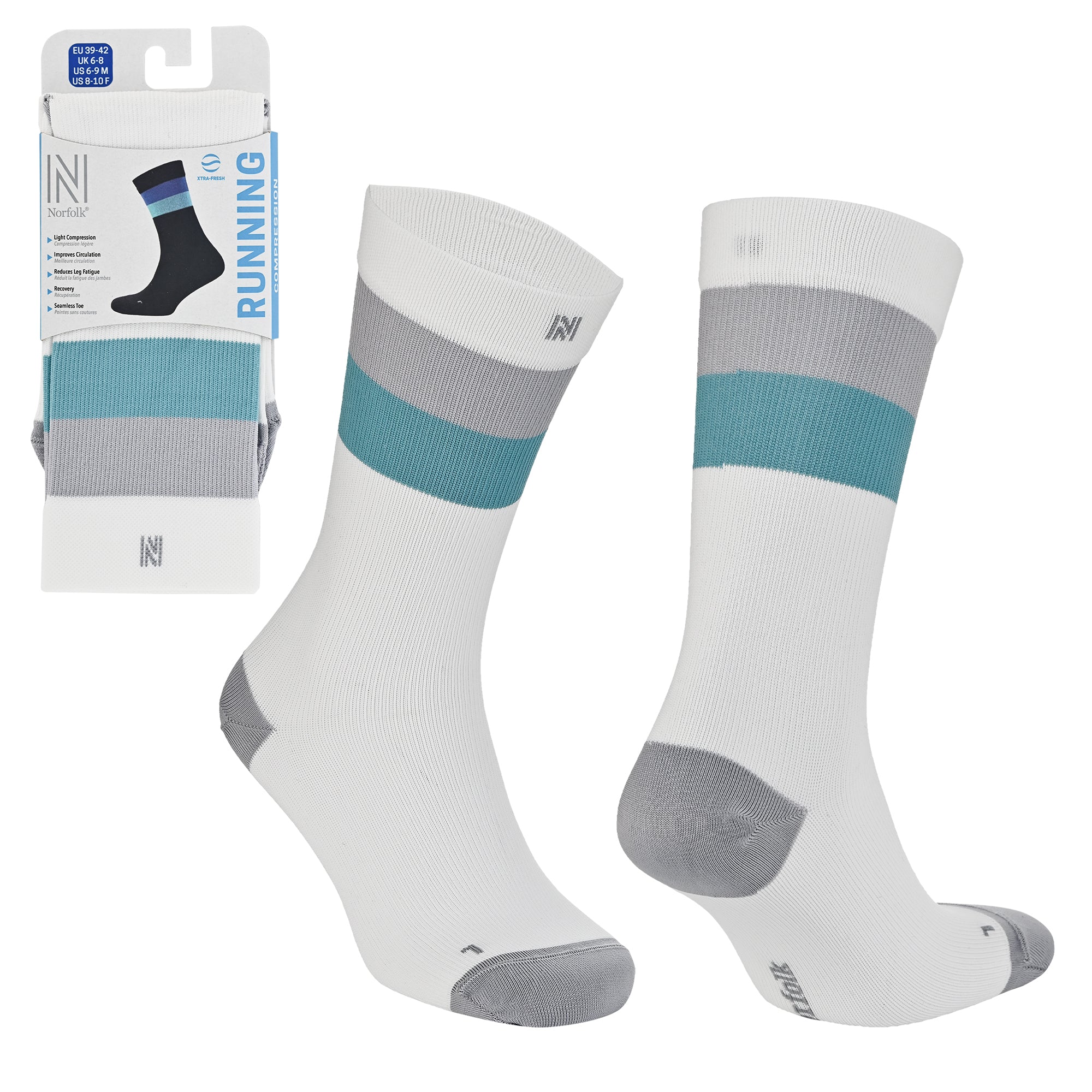 SEVILLA Crew Gelişmiş Nem Kontrollü Light Compression Profesyonel Koşu Çorabı - Beyaz - 3