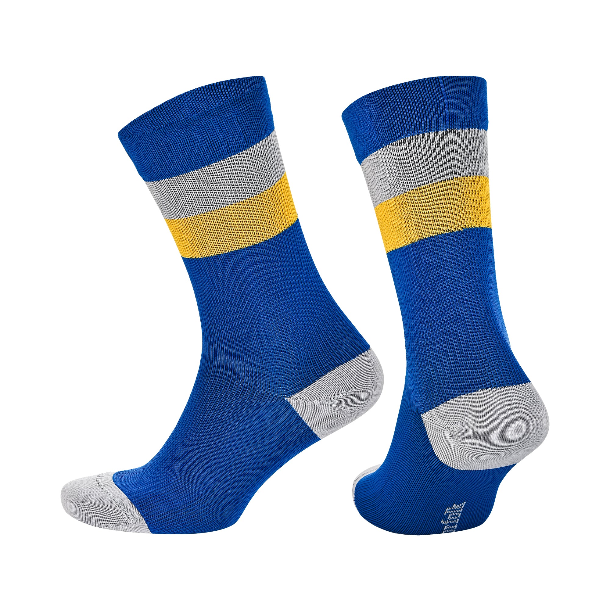 SEVILLA Crew Gelişmiş Nem Kontrollü Light Compression Profesyonel Koşu Çorabı - Lacivert/Sarı - 3