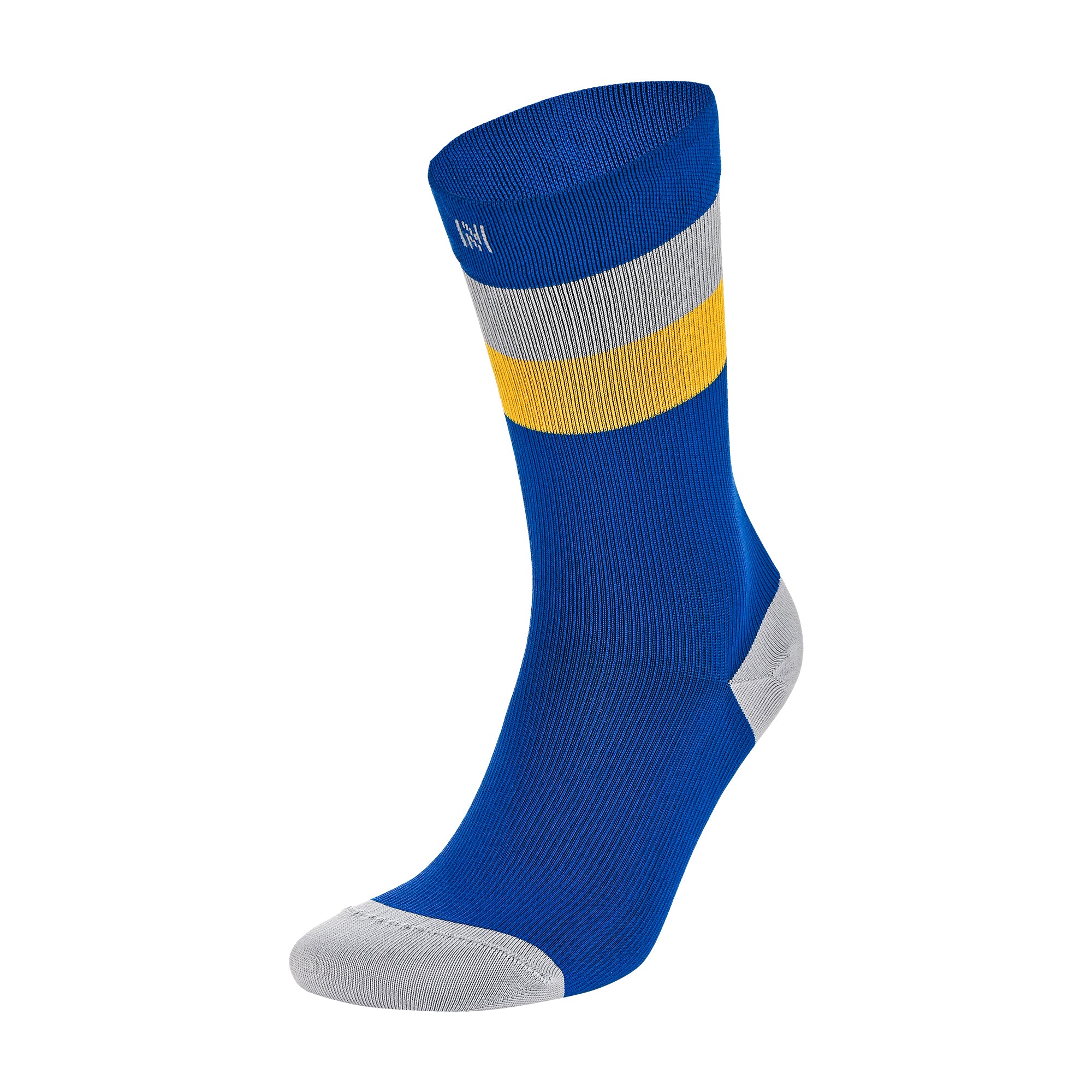 SEVILLA Crew Gelişmiş Nem Kontrollü Light Compression Profesyonel Koşu Çorabı - Lacivert/Sarı - 7