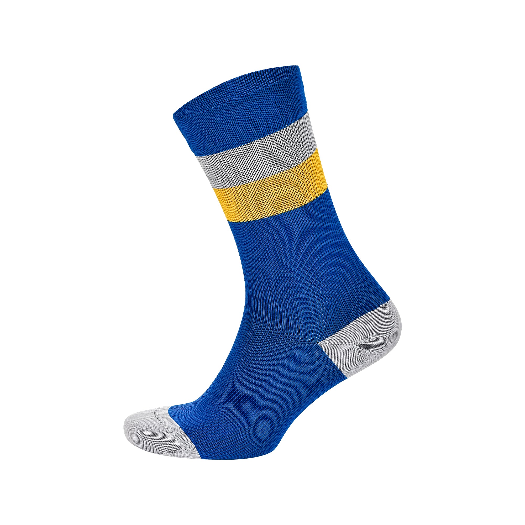 SEVILLA Crew Gelişmiş Nem Kontrollü Light Compression Profesyonel Koşu Çorabı - Lacivert/Sarı - 8