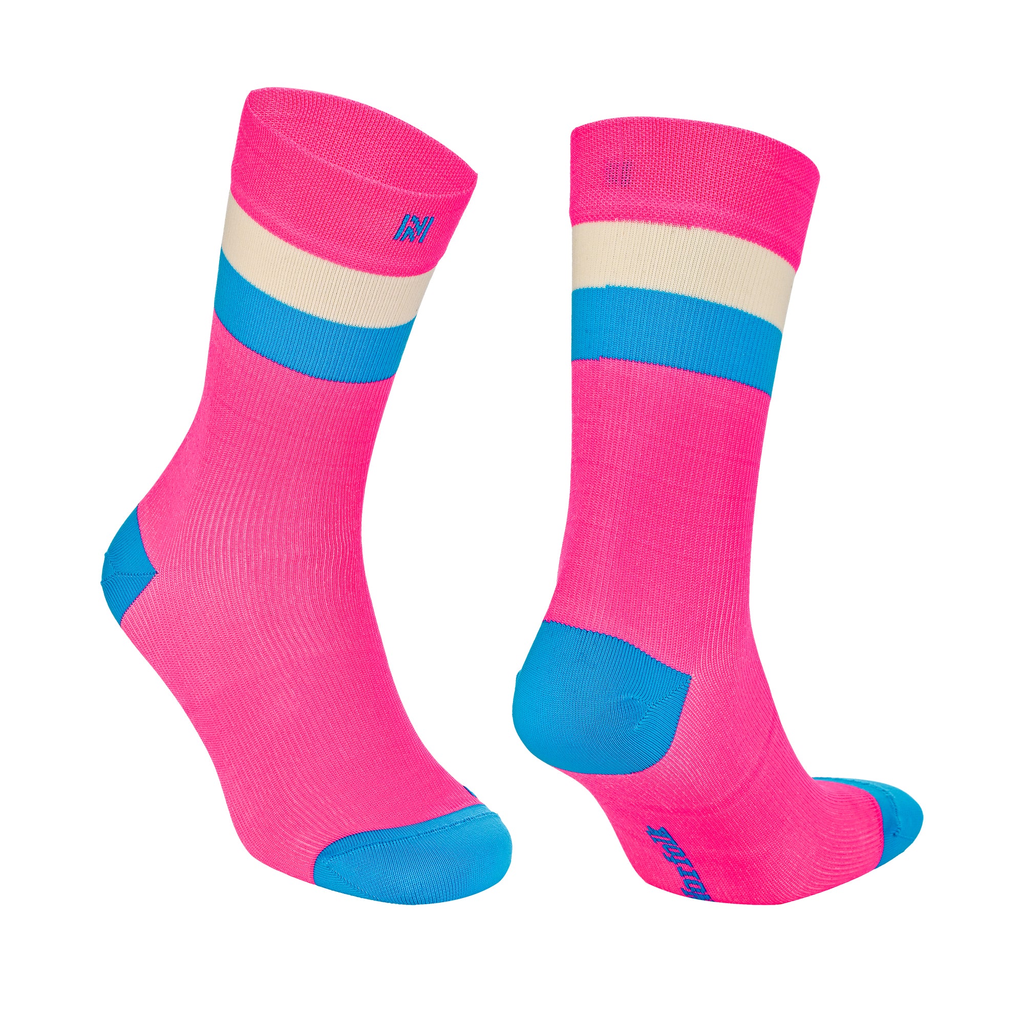 SEVILLA Crew Gelişmiş Nem Kontrollü Light Compression Profesyonel Koşu Çorabı - Pembe