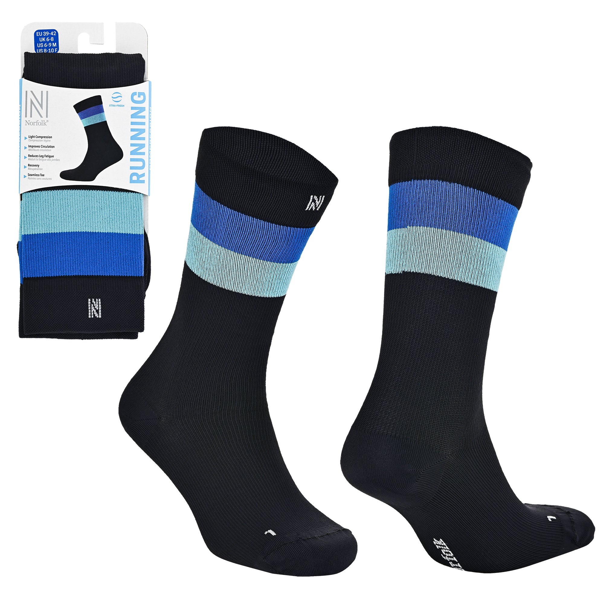 SEVILLA Crew Gelişmiş Nem Kontrollü Light Compression Profesyonel Koşu Çorabı - Siyah - 4