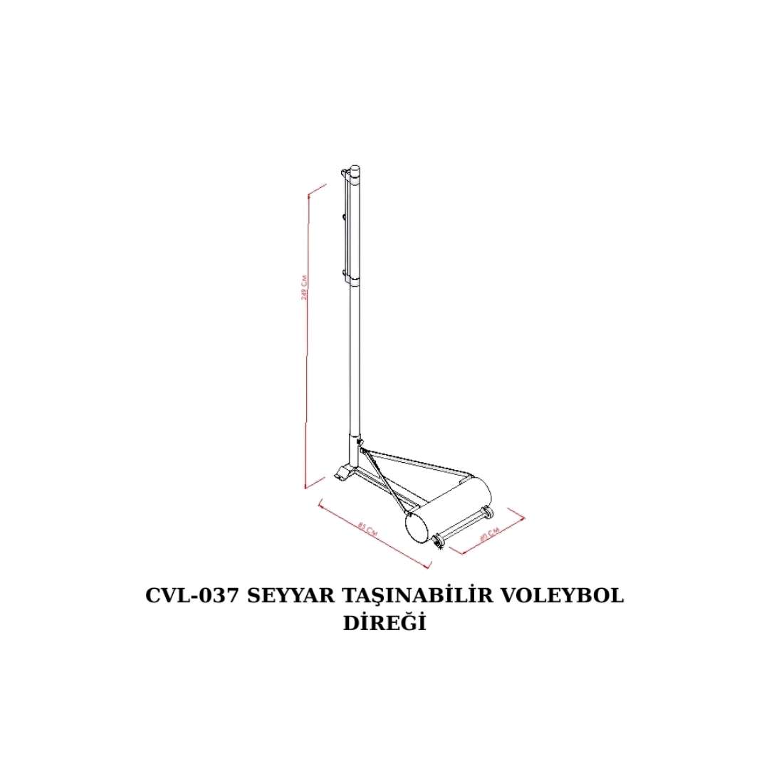 SEYYAR TAŞINABİLİR VOLEYBOL DİREĞİ CVL-037 - 4
