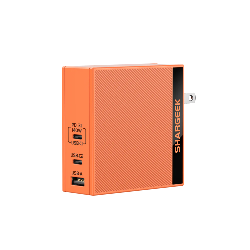 Sharge S140 - 140W PD3.1 GaN Hızlı Şarj Cihazı Turuncu - 3