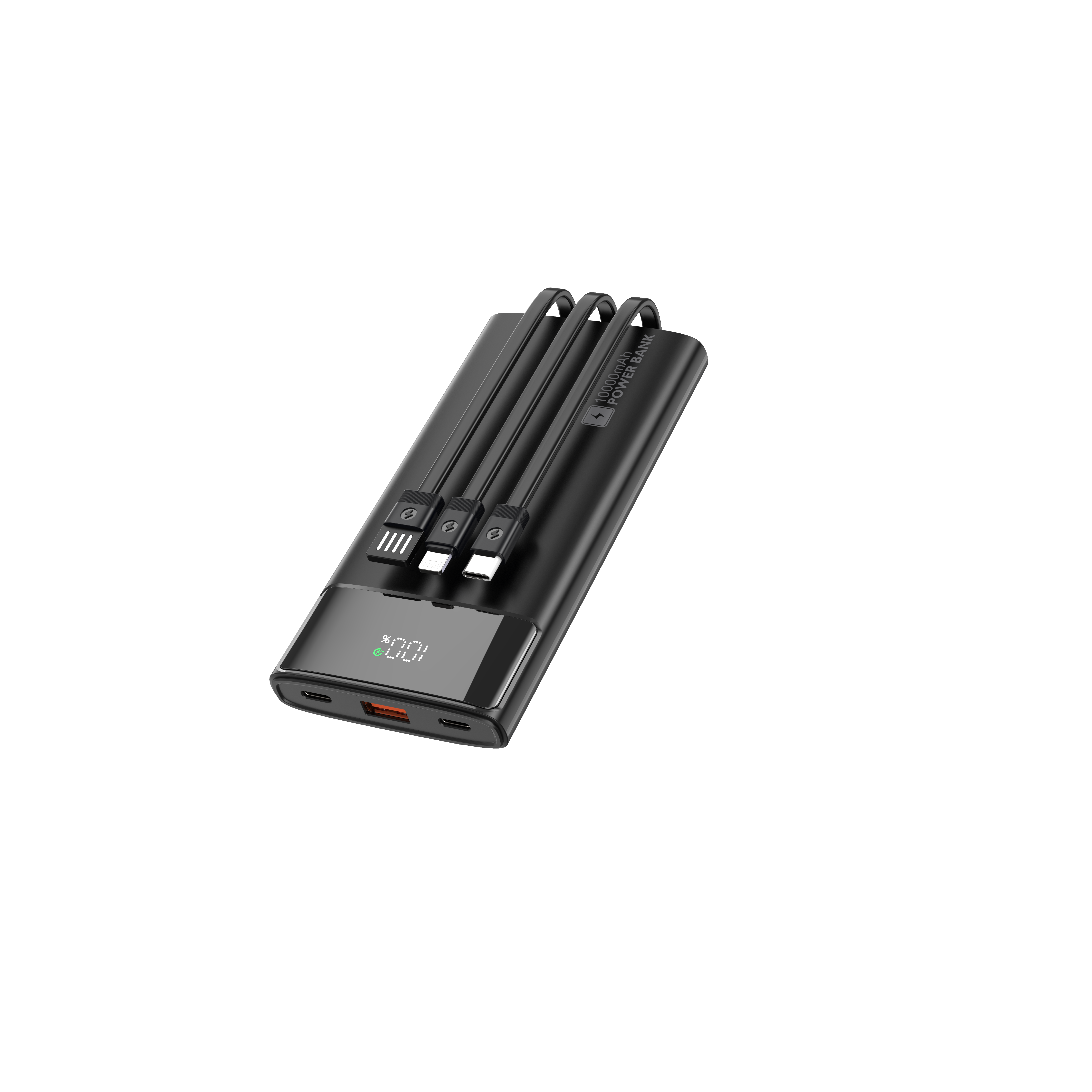 SHAZA 10.000 Mah 22.5W Kendinden Kablolu Taşınabilir Şarj Cihazı Siyah