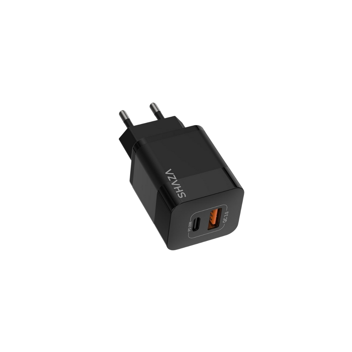 SHAZA Çift Çıkışlı Usb QC3.0& Type-C PD Gan 20W Şarj Adaptörü Siyah - 2