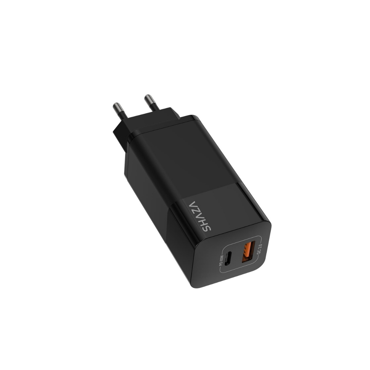 SHAZA Çift Çıkışlı Usb QC3.0& Type-C PD Gan 45W Şarj Adaptörü Siyah - 2