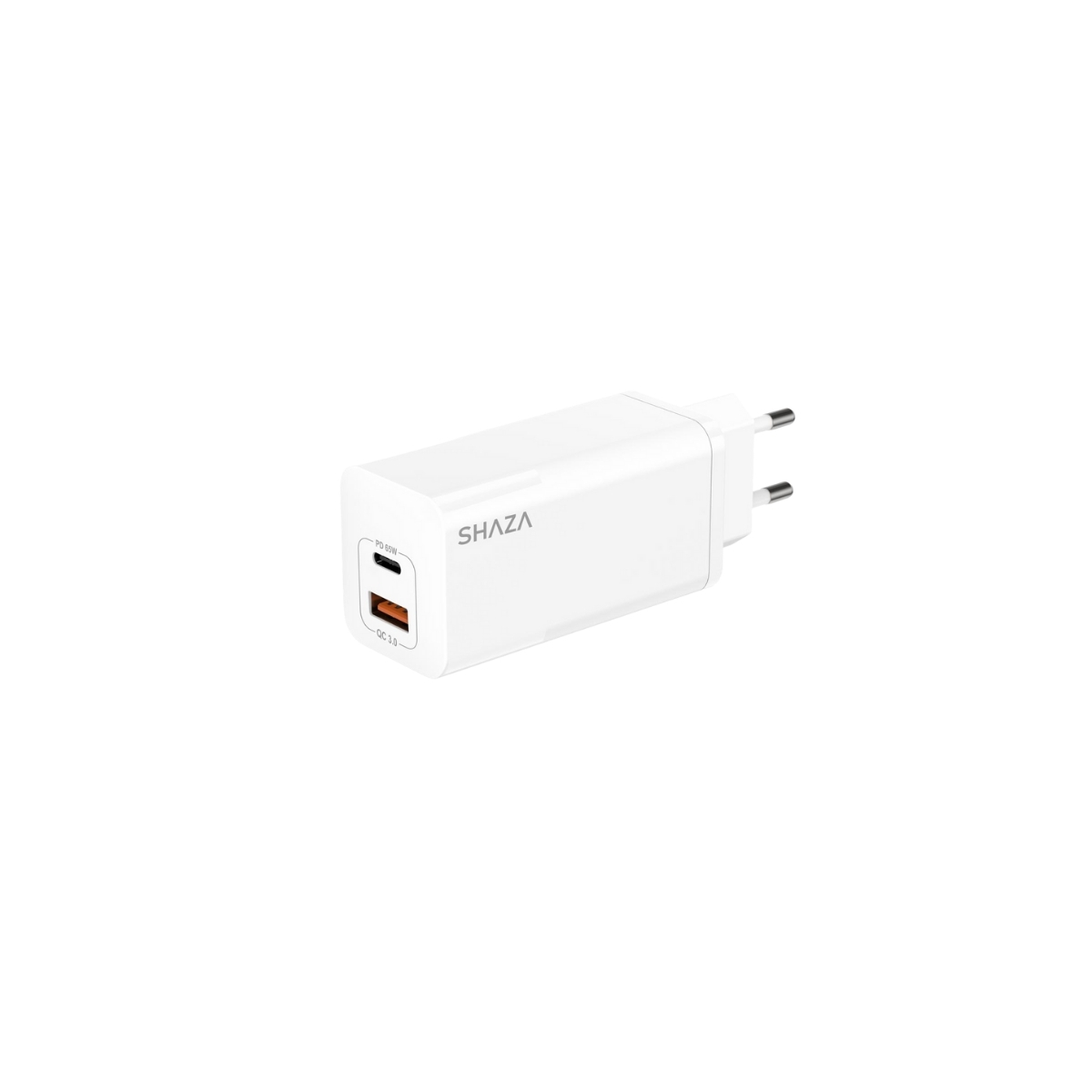 SHAZA Çift Çıkışlı Usb QC3.0& Type-C PD Gan 65W Şarj Adaptörü Beyaz - 2