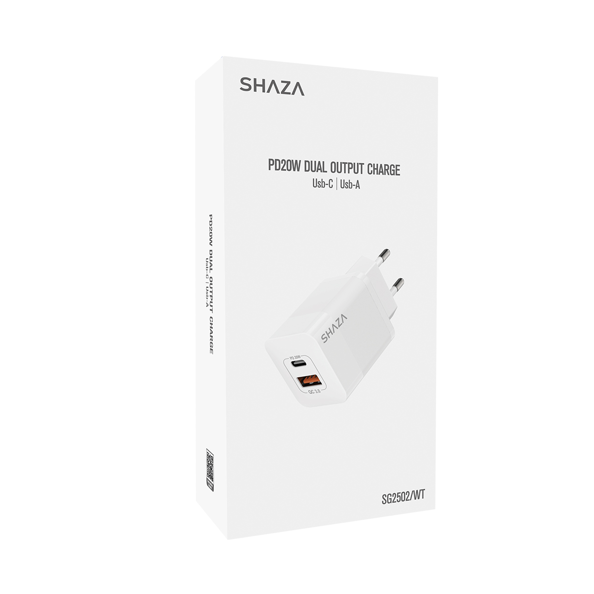 SHAZA Çift Çıkışlı Usb Type-C & QC3.0 PD 20W Şarj Adaptörü