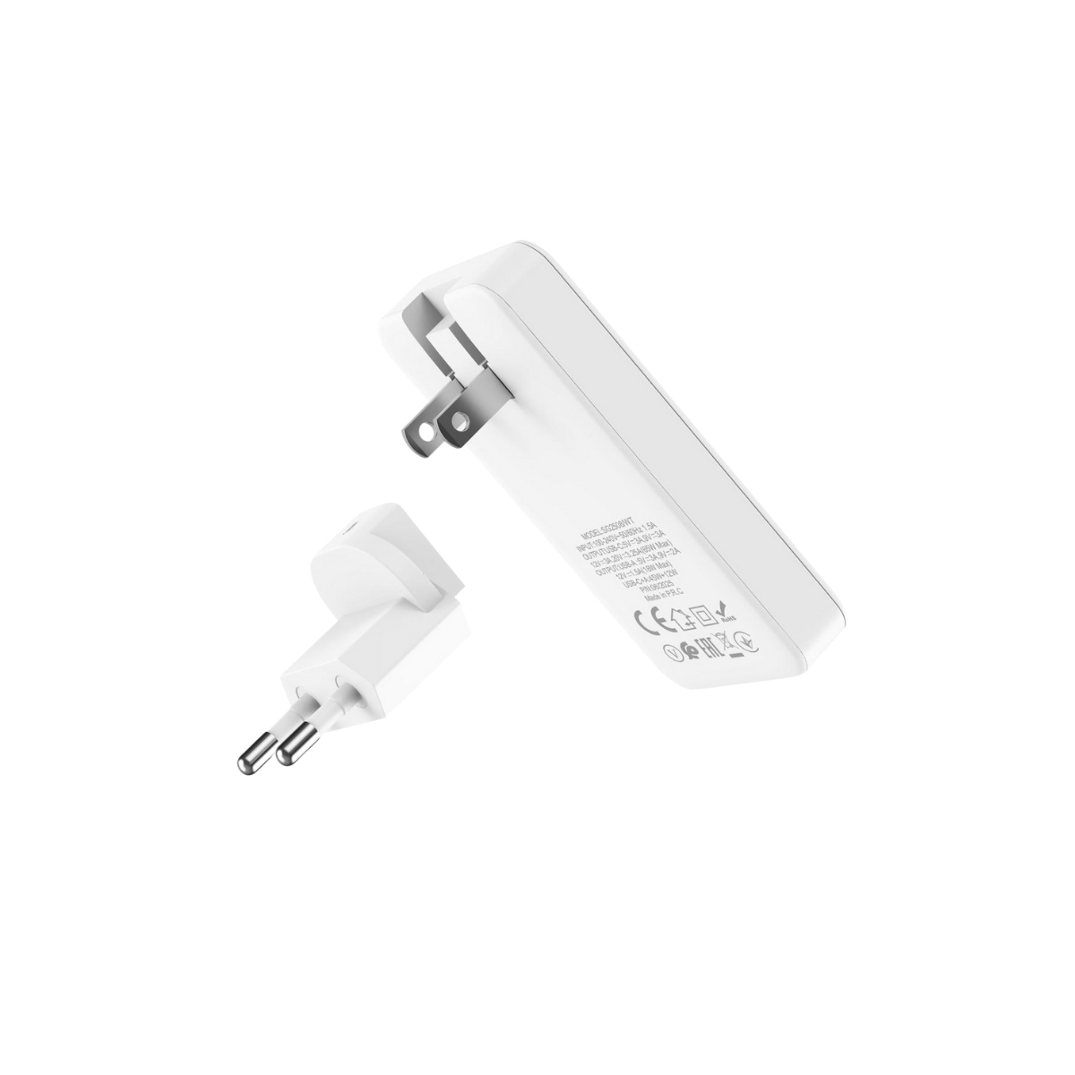 SHAZA Slim Çift Çıkışlı Usb QC3.0& Tpe-C PD GAN 65W Şarj Adaptörü Beyaz - 2