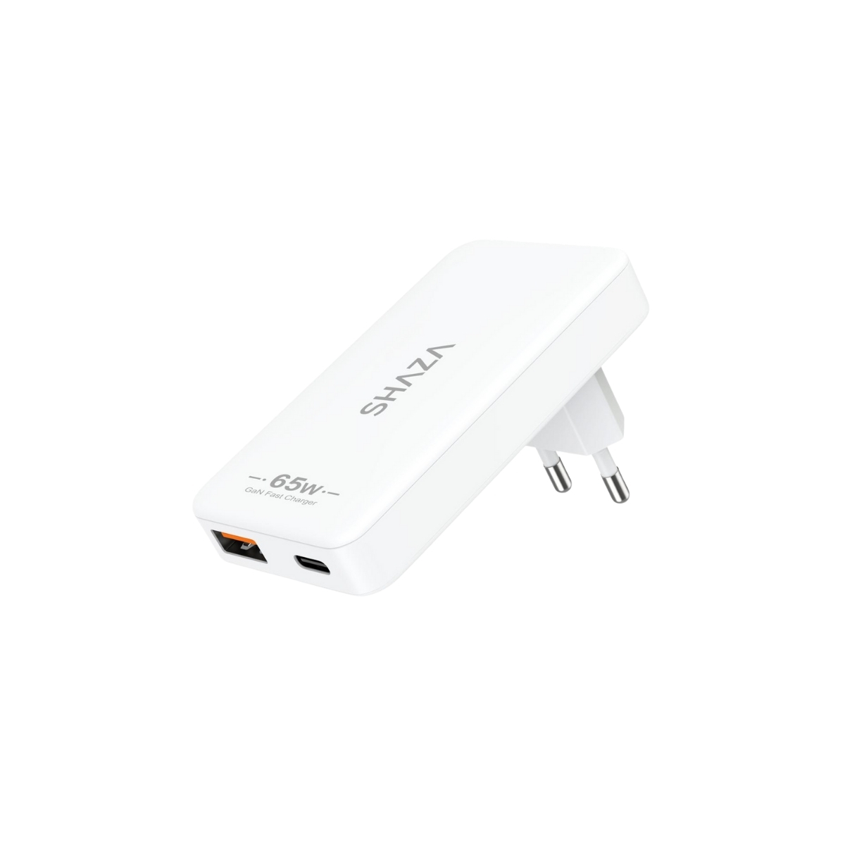SHAZA Slim Çift Çıkışlı Usb QC3.0& Tpe-C PD GAN 65W Şarj Adaptörü Beyaz - 3