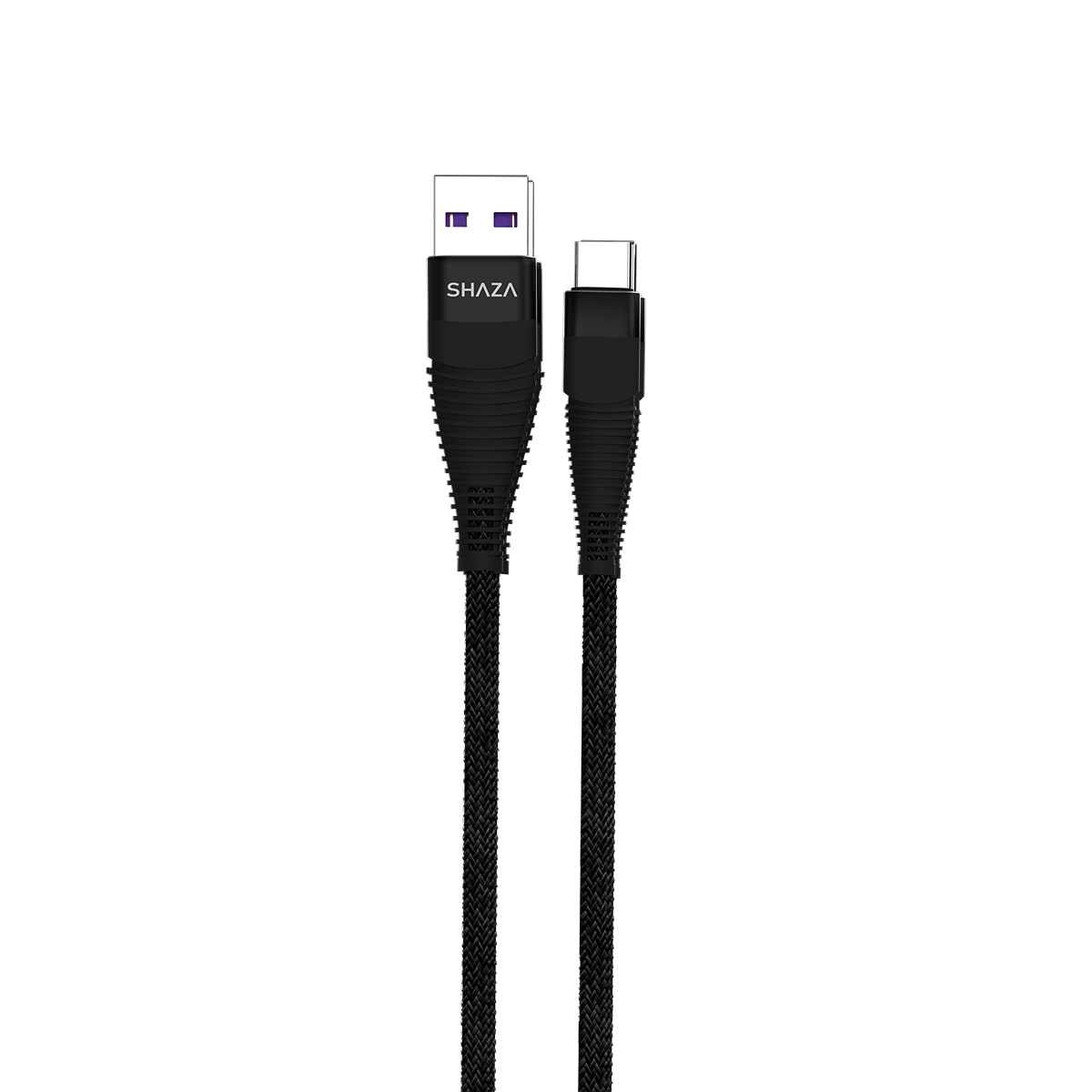 SHAZA Usb-A To Type-C PD 5A 100W Örgülü Hızlı Şarj ve Data Kablosu