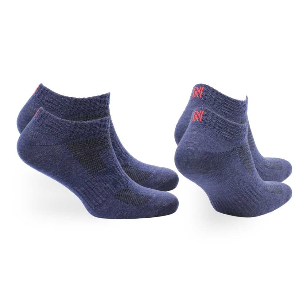 SHELDON LC Düşük Kesim Merino Yünü Outdoor Yürüyüş Çorapları 2'li Paket Lacivert