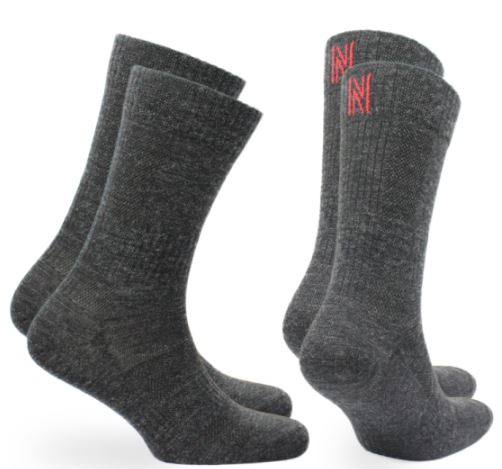 SHELDON Merino Yünü Outdoor Yürüyüş Çorapları 2'li Paket Gri