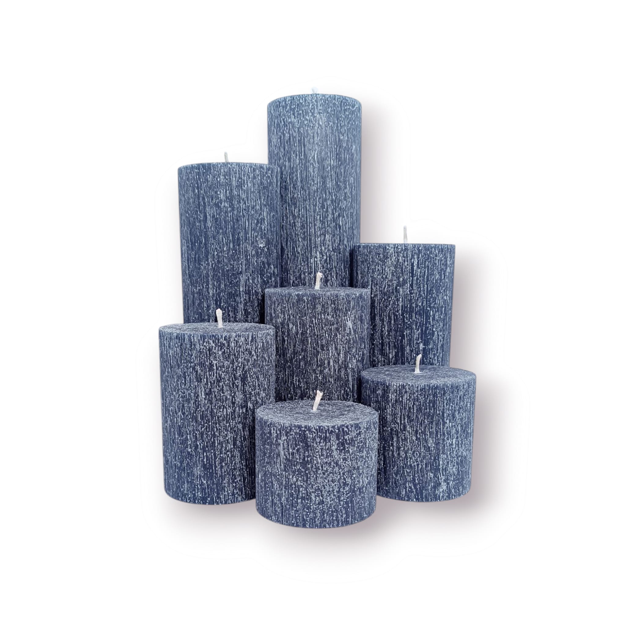 silindir mum çap 7cm multiset antrasit