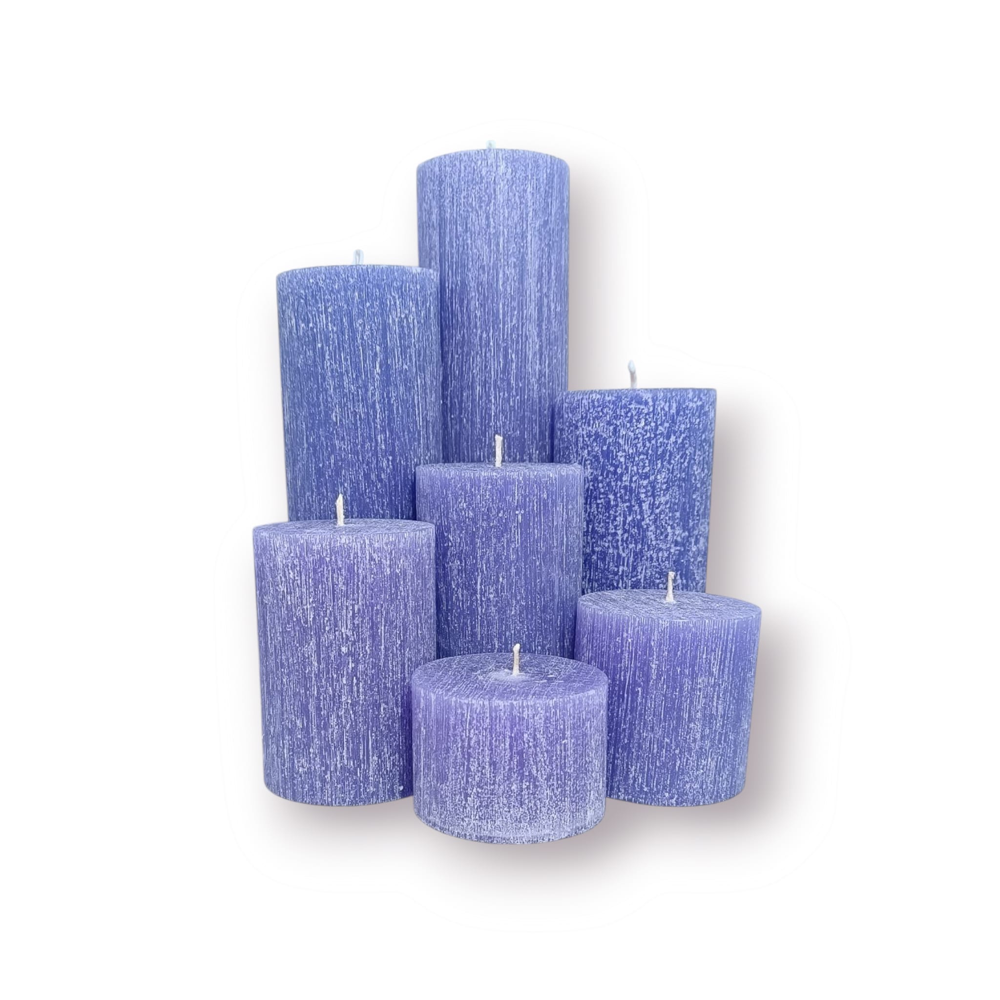silindir mum çap 7cm multiset mor