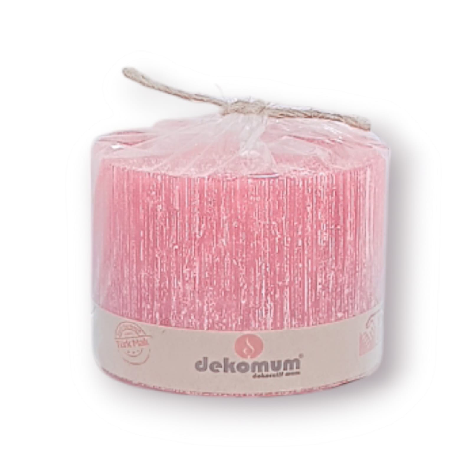 silindir mum çap 7×5 cm kırmızı - 3