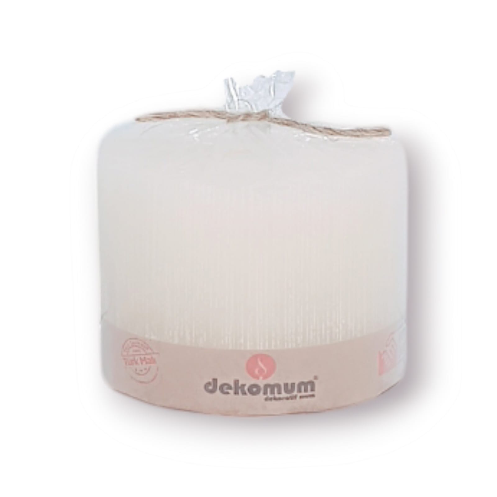 silindir mum çap 7×5 cm krem - 3